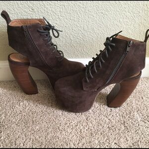 Jeffrey Campbell Havana Last Suede Brown Size 6.5